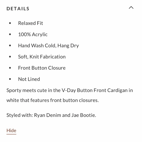 Vici dolls V day varsity cardigan - Picture 5 of 9